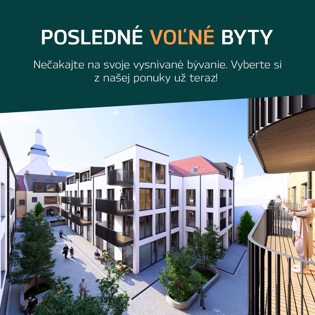 posledne volne byty rezidencia hviezdoslavova